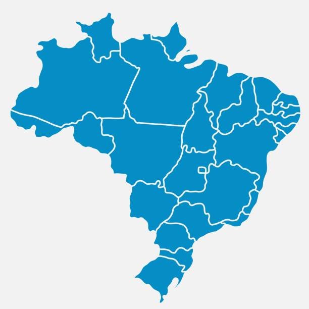 Mapa do Brasil dividido por estados